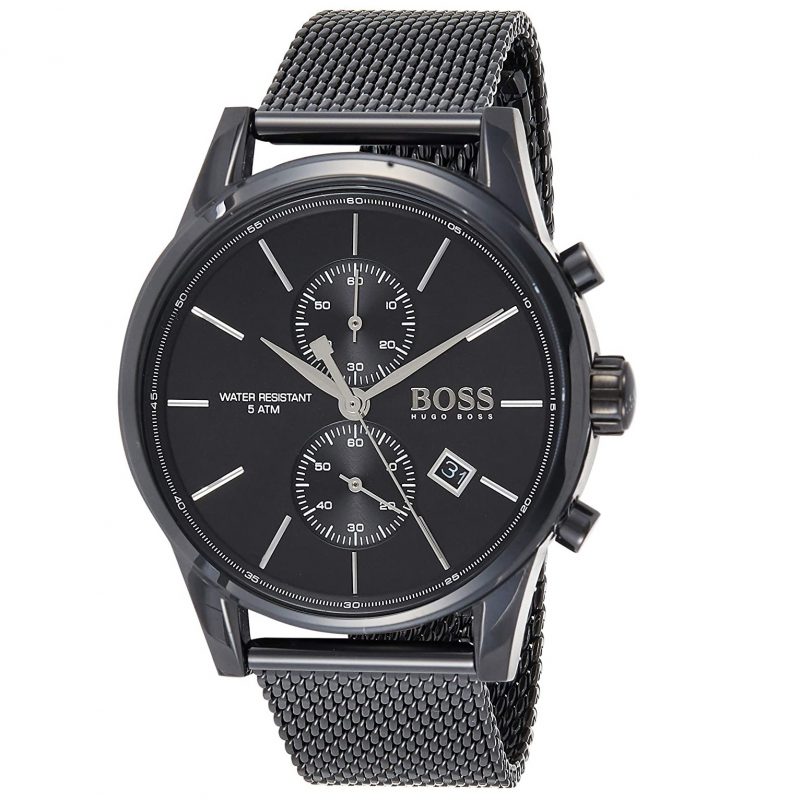  Shop Authentic Hugo Boss Associate Black Dial Black Mesh Bracelet Watch for Men - 1513769 - Luxxuri