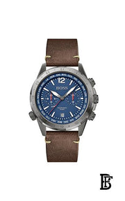  Shop Authentic Hugo Boss Nomad Blue Dial Brown Leather Strap Watch for Men - 1513773 - Luxxuri