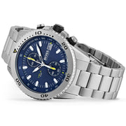  Shop Authentic Hugo Boss Vela Chronograph Diver Blue Dial Silver Steel Strap Watch for Men - 1513775 - Luxxuri