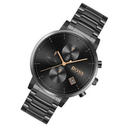  Shop Authentic Hugo Boss Integrity Black Dial Black Steel Strap Watch for Men - 1513780 - Luxxuri