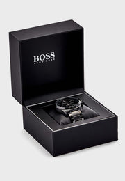 Shop Authentic Hugo Boss Skymaster Chronograph Black Dial Black Steel Strap Watch for Men - 1513785 - Luxxuri