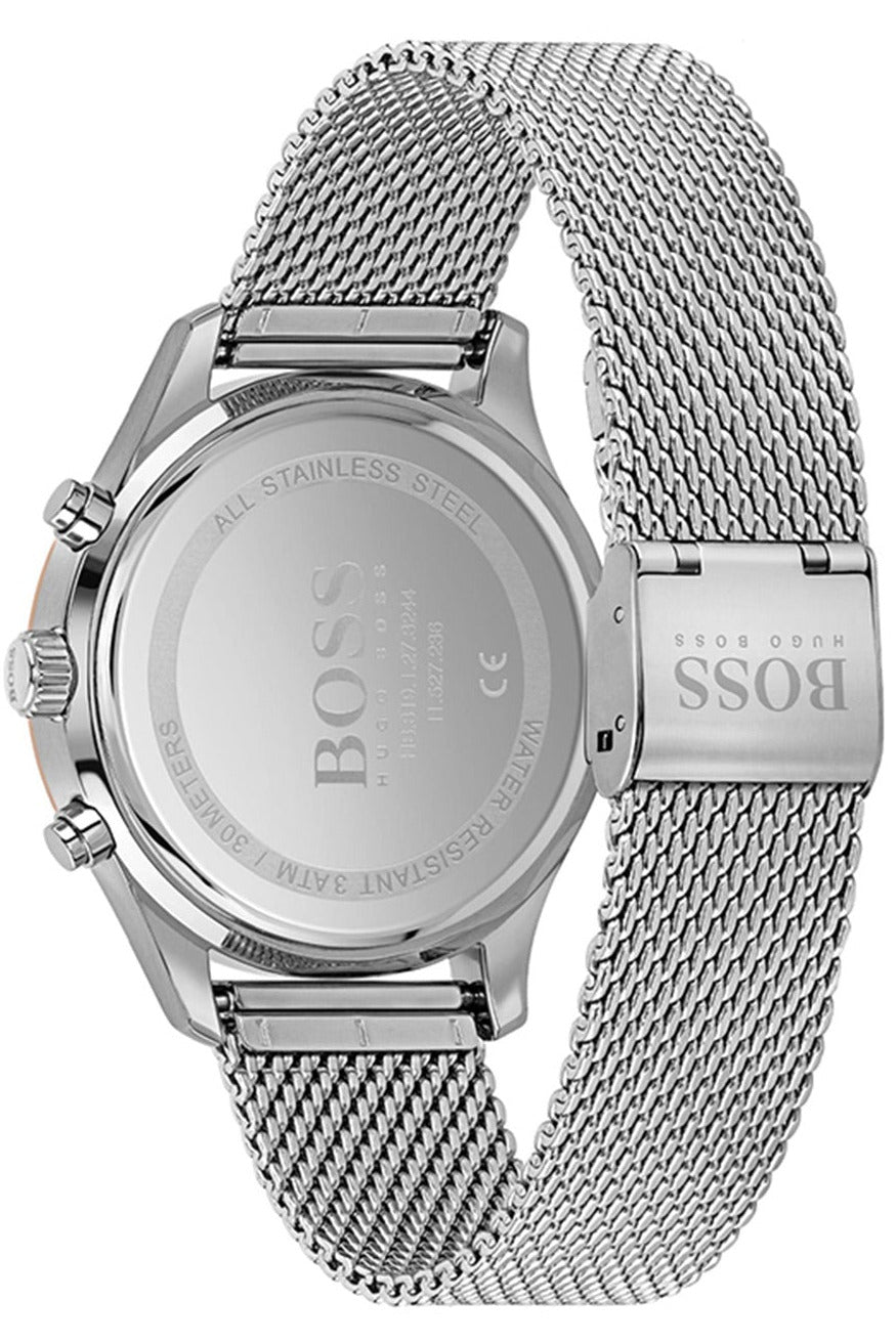  Shop Authentic Hugo Boss Associate Black Dial Silver Mesh Bracelet Watch for Men - 1513805 - Luxxuri