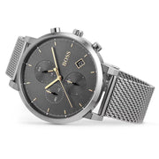  Shop Authentic Hugo Boss Integrity Grey Dial Silver Mesh Bracelet Watch for Men - 1513807 - Luxxuri