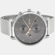  Shop Authentic Hugo Boss Integrity Grey Dial Silver Mesh Bracelet Watch for Men - 1513807 - Luxxuri