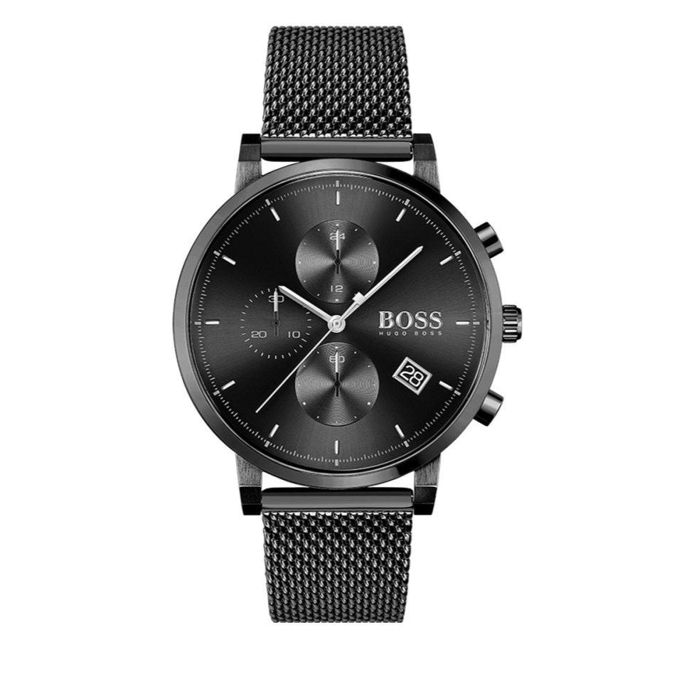  Shop Authentic Hugo Boss Integrity Black Dial Black Mesh Bracelet Watch for Men - 1513813 - Luxxuri