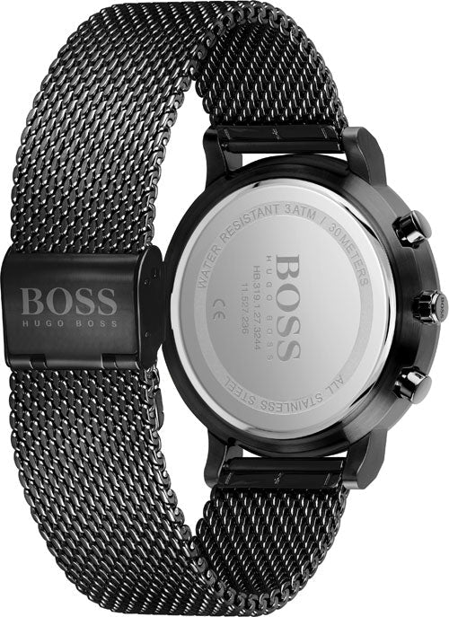  Shop Authentic Hugo Boss Integrity Black Dial Black Mesh Bracelet Watch for Men - 1513813 - Luxxuri