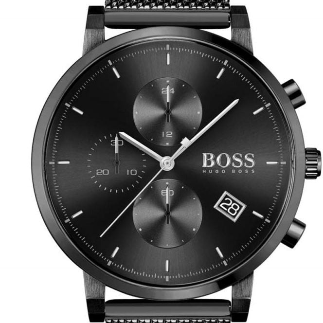  Shop Authentic Hugo Boss Integrity Black Dial Black Mesh Bracelet Watch for Men - 1513813 - Luxxuri