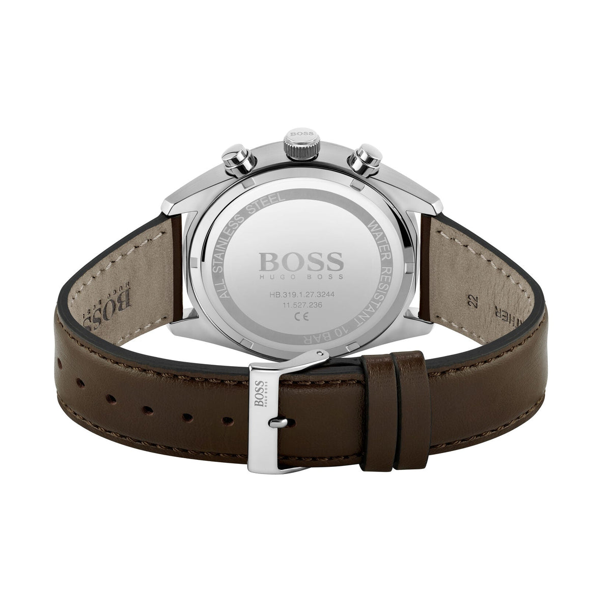  Shop Authentic Hugo Boss Navigator White Dial Brown Leather Strap Watch for Men - 1513495 - Luxxuri