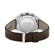  Shop Authentic Hugo Boss Navigator White Dial Brown Leather Strap Watch for Men - 1513495 - Luxxuri