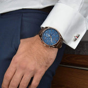  Shop Authentic Hugo Boss Champion Blue Dial Brown Leather Strap Watch for Men - 1513817 - Luxxuri