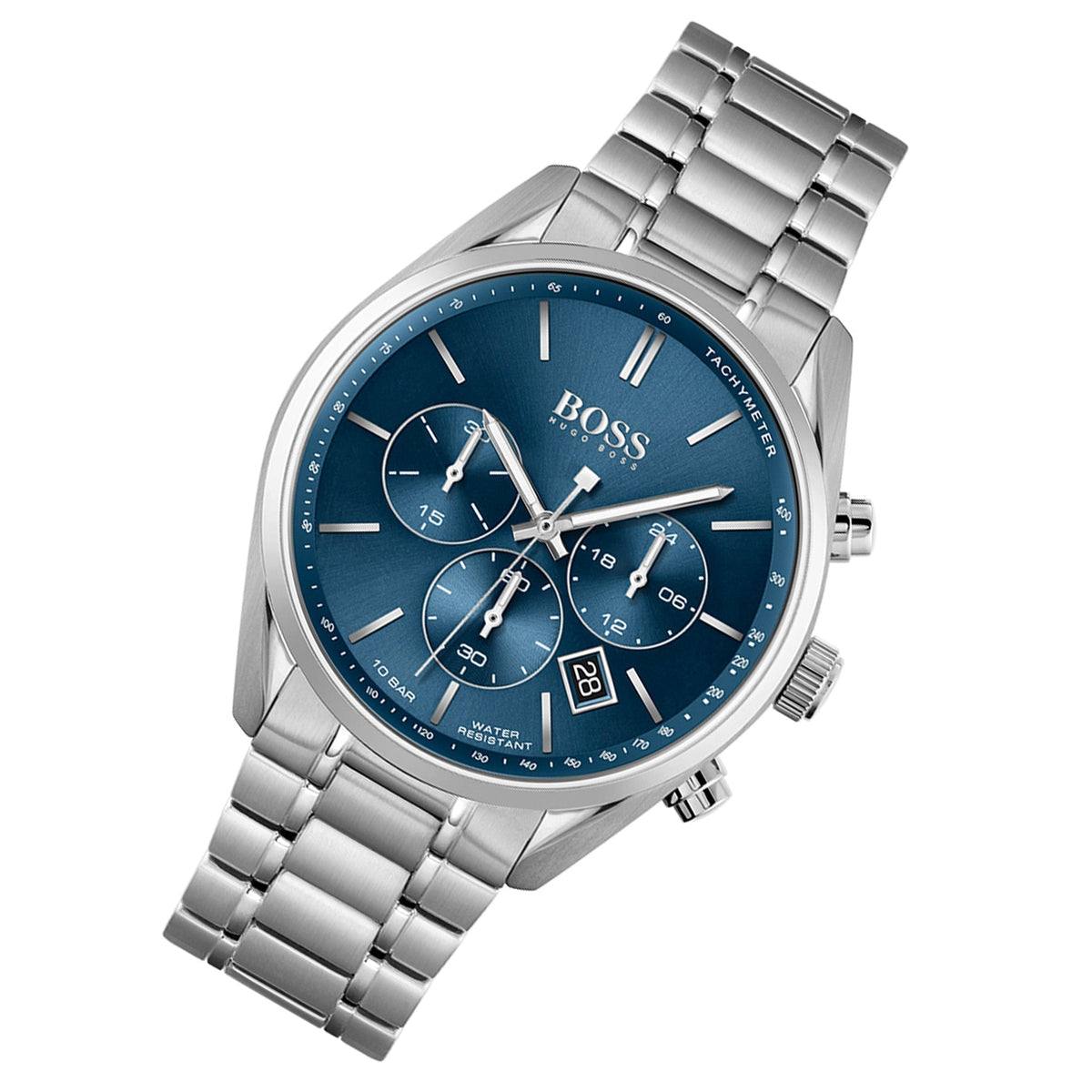  Shop Authentic Hugo Boss Champion Blue Dial Silver Steel Strap Watch for Men - 1513818 - Luxxuri