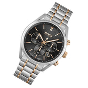  Shop Authentic Hugo Boss Champion Chronograph Black Dial Two Tone Steel Strap Watch for Men - 1513819 - Luxxuri