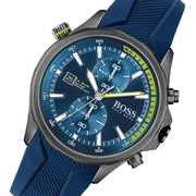  Shop Authentic Hugo Boss Globetrotter Blue Dial Blue Silicone Strap Watch for Men - 1513821 - Luxxuri