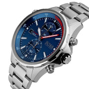  Shop Authentic Hugo Boss Globetrotter Blue Dial Silver Steel Strap Watch for Men - 1513823 - Luxxuri