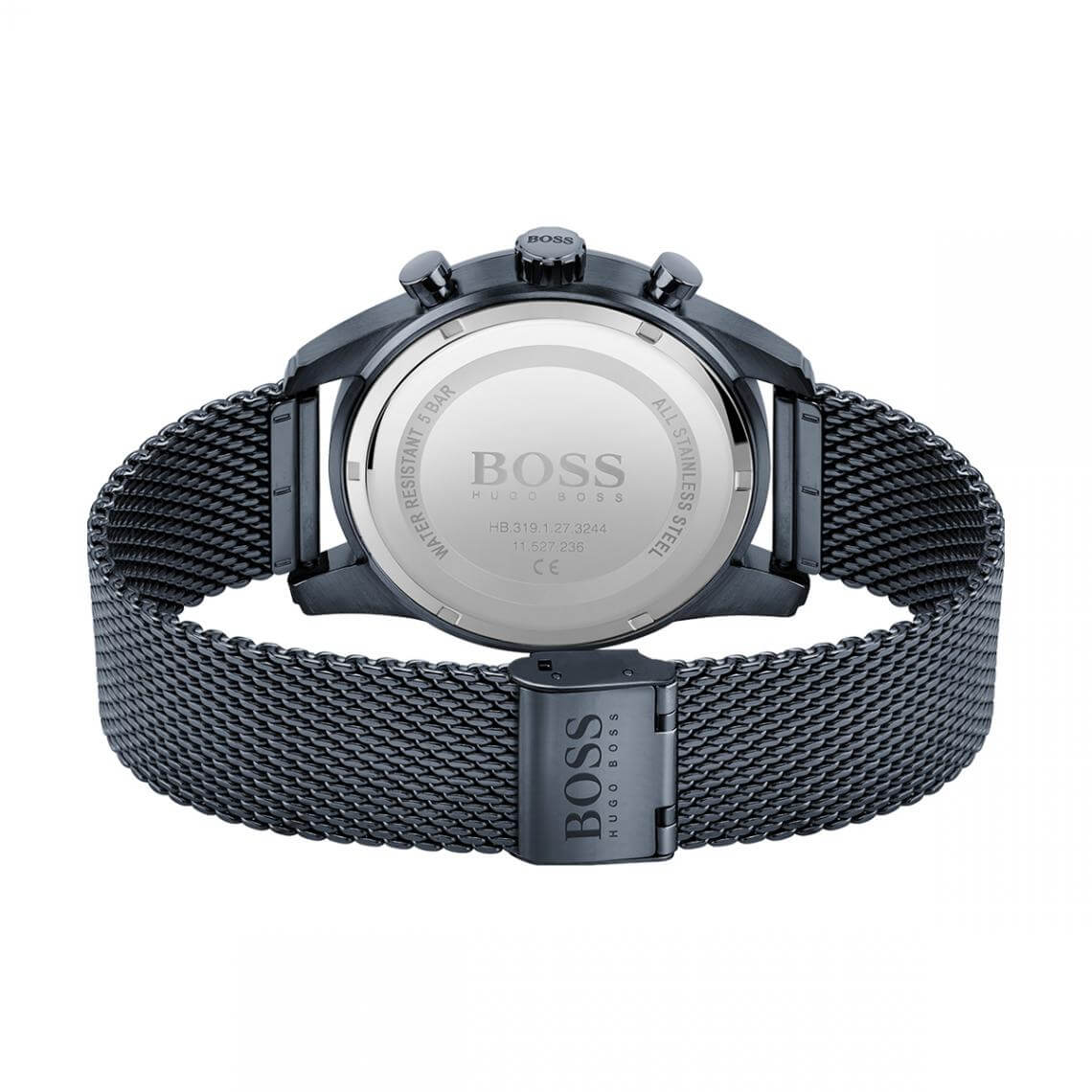  Shop Authentic Hugo Boss Skymaster Chronograph Blue Dial Blue Mesh Bracelet Watch for Men - 1513836 - Luxxuri