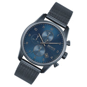  Shop Authentic Hugo Boss Skymaster Chronograph Blue Dial Blue Mesh Bracelet Watch for Men - 1513836 - Luxxuri