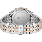  Shop Authentic Hugo Boss Associate Chronograph Black Dial Two Tone Steel Strap Watch for Men - 1513840 - Luxxuri