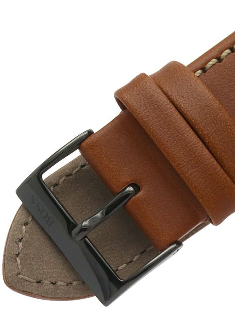  Shop Authentic Hugo Boss Pilot Black Dial Brown Leather Strap Watch for Men - 1513851 - Luxxuri