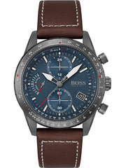  Shop Authentic Hugo Boss Pilot Edition Blue Dial Brown Leather Strap Watch for Men - 1513852 - Luxxuri