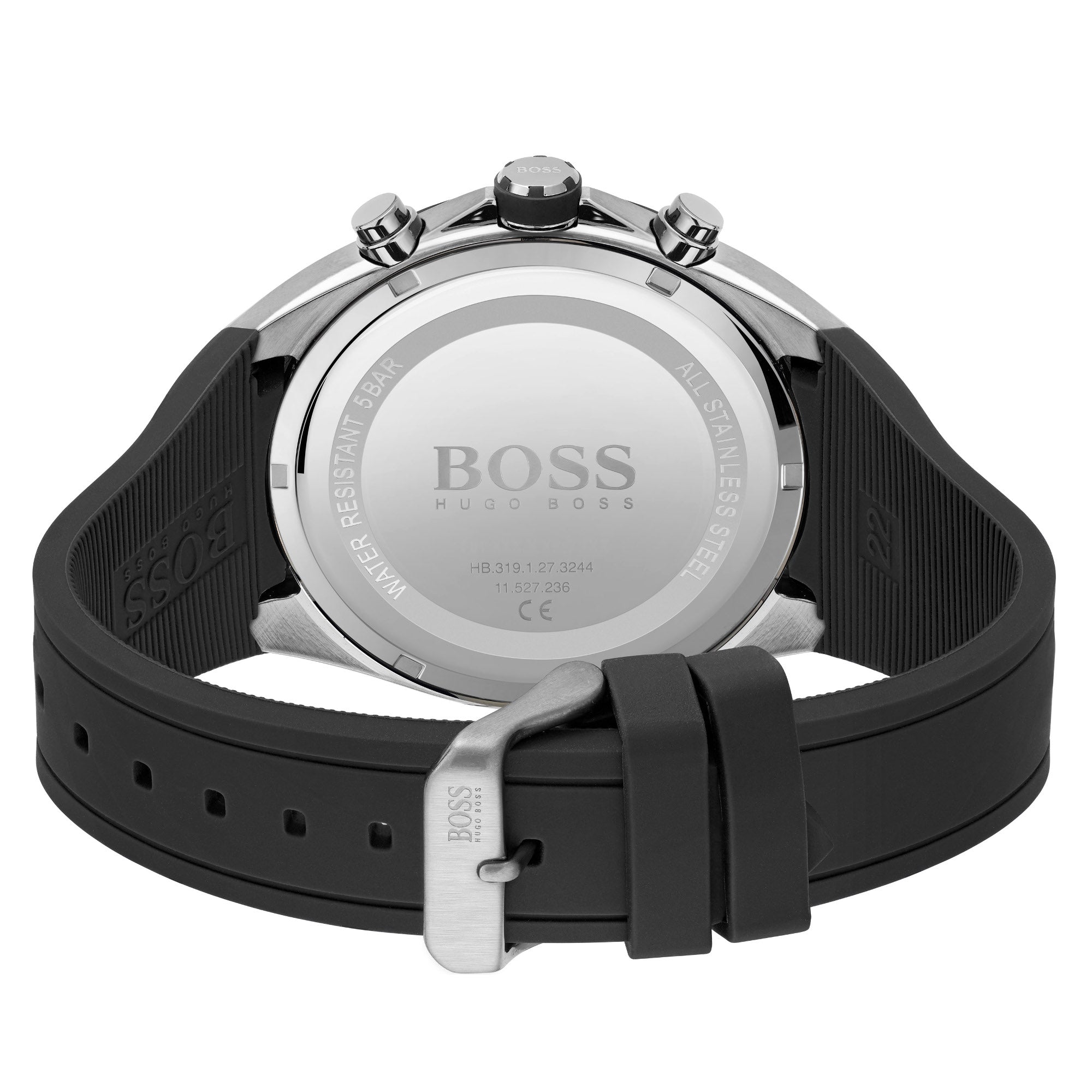  Shop Authentic Hugo Boss Distinct Black Dial Black Rubber Strap Watch for Men - 1513855 - Luxxuri