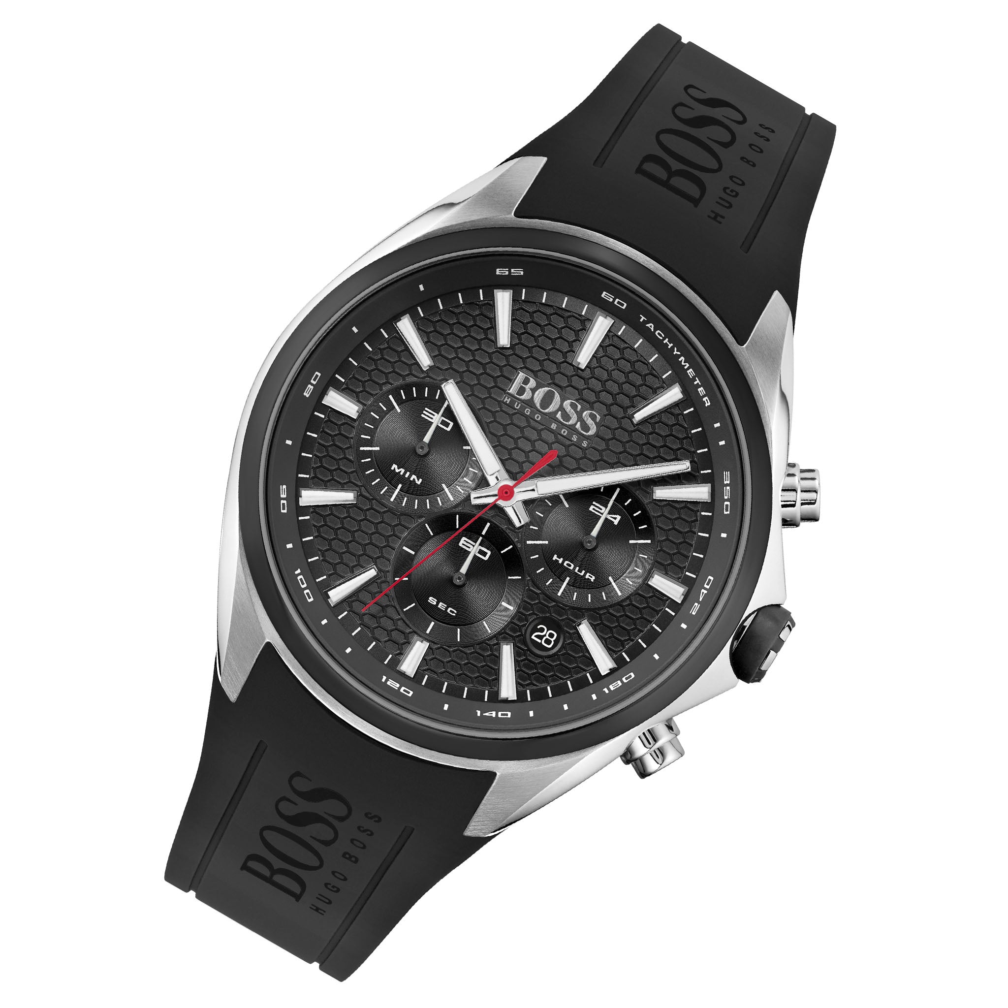  Shop Authentic Hugo Boss Distinct Black Dial Black Rubber Strap Watch for Men - 1513855 - Luxxuri