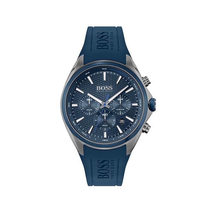  Shop Authentic Hugo Boss Distinct Blue Dial Blue Rubber Strap Watch for Men - 1513856 - Luxxuri
