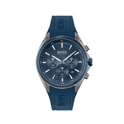  Shop Authentic Hugo Boss Distinct Blue Dial Blue Rubber Strap Watch for Men - 1513856 - Luxxuri
