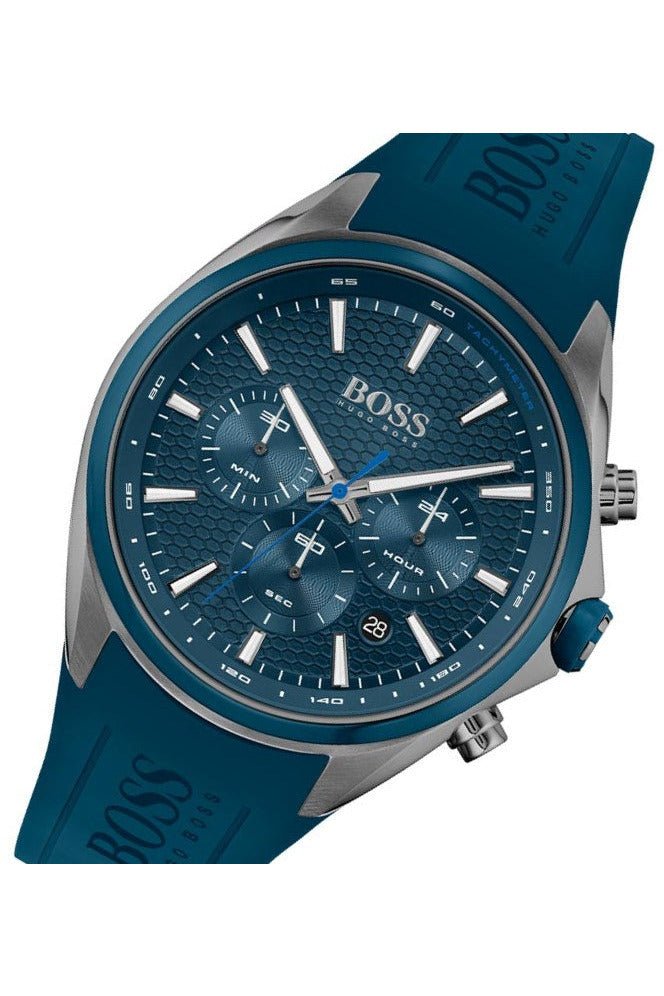  Shop Authentic Hugo Boss Distinct Blue Dial Blue Rubber Strap Watch for Men - 1513856 - Luxxuri