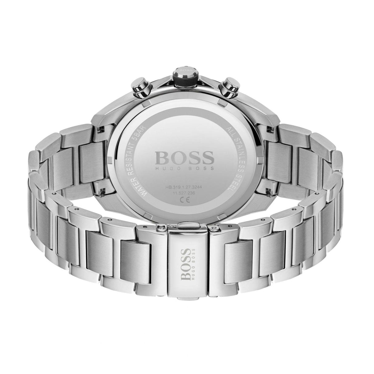  Shop Authentic Hugo Boss Montre Distinct Black Dial Silver Steel Strap Watch for Men - 1513857 - Luxxuri