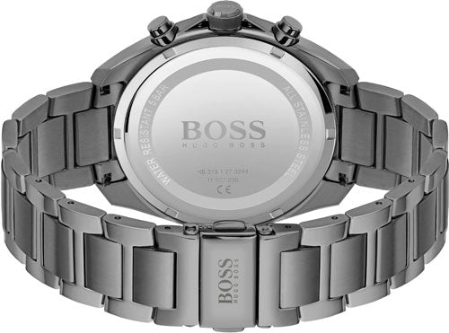  Shop Authentic Hugo Boss Distinct Grey Dial Gren Steel Strap Watch for Men - 1513858 - Luxxuri