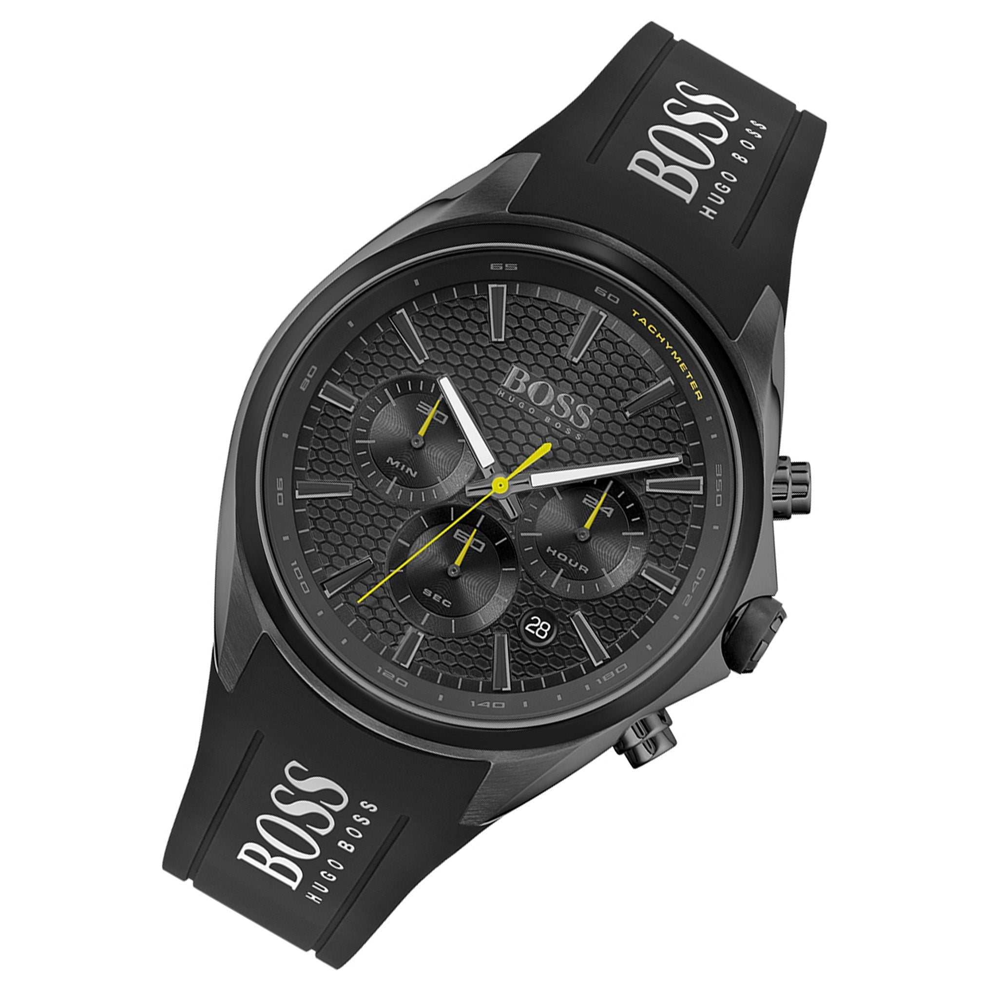  Shop Authentic Hugo Boss Distinct Black Dial Black Silicone Strap Watch for Men - 1513859 - Luxxuri