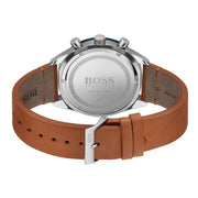  Shop Authentic Hugo Boss Santiago Blue Dial Brown Leather Strap Watch for Men - 1513860 - Luxxuri