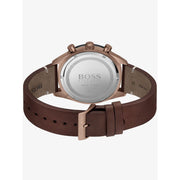  Shop Authentic Hugo Boss Santiago Grey Dial Brown Leather Strap Watch for Men - 1513861 - Luxxuri