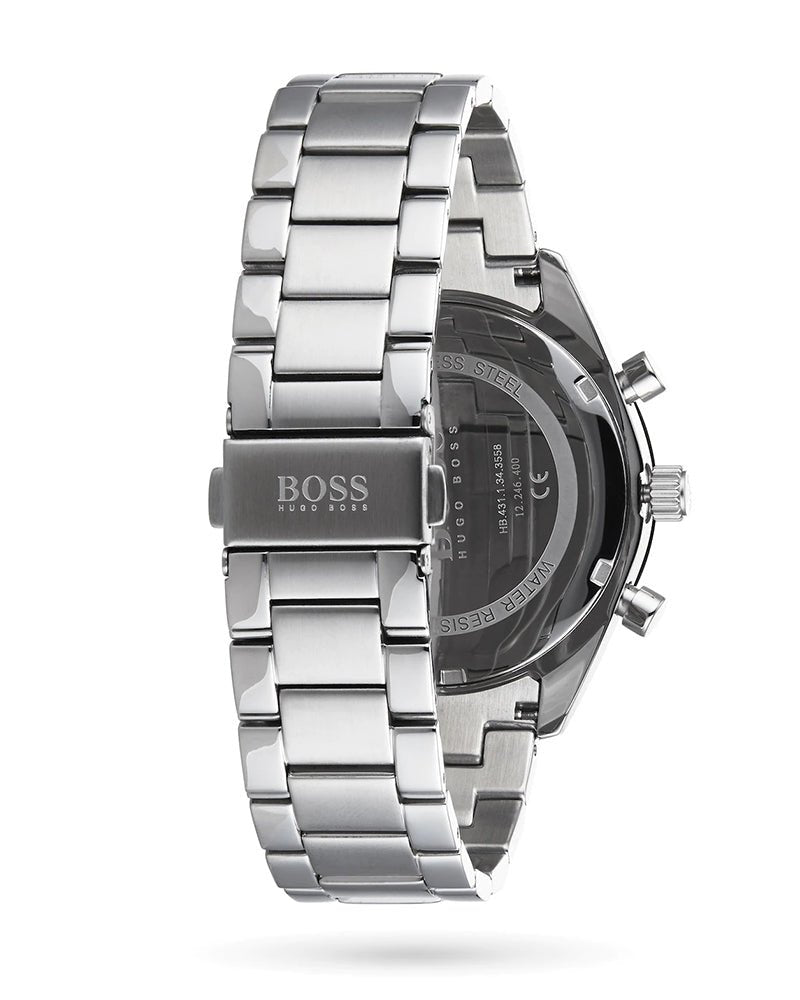  Shop Authentic Hugo Boss Santiago Black Dial Silver Steel Strap Watch for Men - 1513862 - Luxxuri