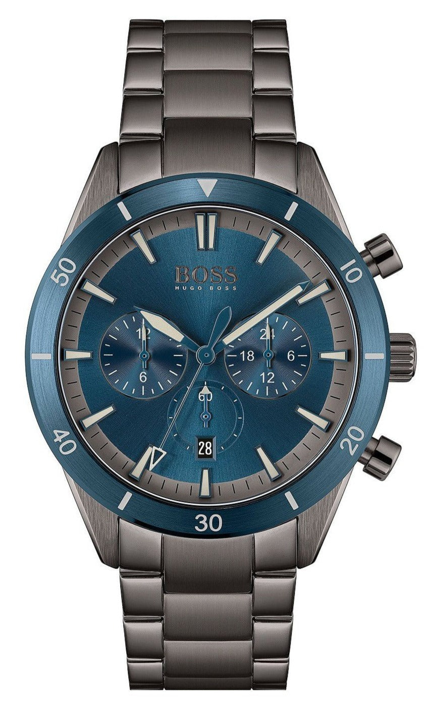 Shop Authentic Hugo Boss Santiago Blue Dial Grey Steel Strap Watch for Men - 1513863 - Luxxuri