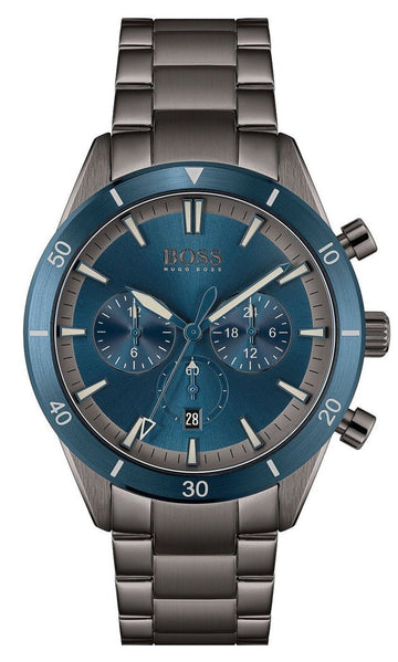  Shop Authentic Hugo Boss Santiago Blue Dial Grey Steel Strap Watch for Men - 1513863 - Luxxuri