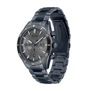 Shop Authentic Hugo Boss Santiago Grey Dial Blue Steel Strap Watch for Men - 1513865 - Luxxuri