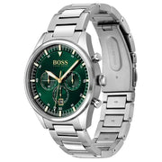  Shop Authentic Hugo Boss Pioneer Green Dial Silver Steel Strap Watch for Men - 1513868 - Luxxuri