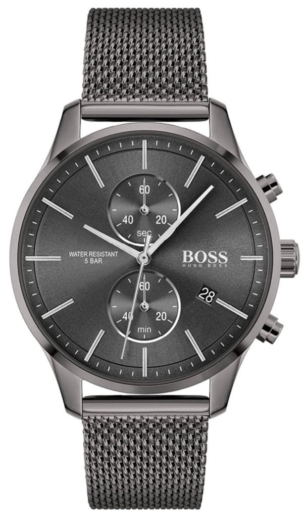  Shop Authentic Hugo Boss Associate Grey Dial Grey Mesh Bracelet Watch for Men - 1513870 - Luxxuri