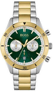  Shop Authentic Hugo Boss Santiago Green Dial Two Tone Steel Strap Watch for Men - 1513872 - Luxxuri