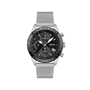  Shop Authentic Hugo Boss Pilot Edition Black Dial Silver Mesh Bracelet Watch for Men - 1513886 - Luxxuri