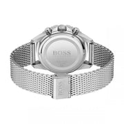 Shop Authentic Hugo Boss Admiral Black Dial Silver Mesh Bracelet Watch for Men - 1513904 - Luxxuri