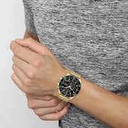  Shop Authentic Hugo Boss Ocean Edition Black Dial Gold Mesh Bracelet Watch for Men - 1513703 - Luxxuri