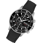  Shop Authentic Hugo Boss Admiral Black Dial Black Silicone Strap Watch for Men - 1513912 - Luxxuri