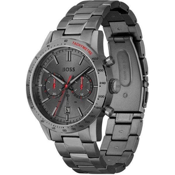  Shop Authentic Hugo Boss Allure Chronograph Grey Dial Grey Steel Strap Watch for Men - 1513924 - Luxxuri