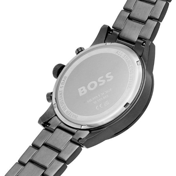  Shop Authentic Hugo Boss Allure Chronograph Grey Dial Grey Steel Strap Watch for Men - 1513924 - Luxxuri