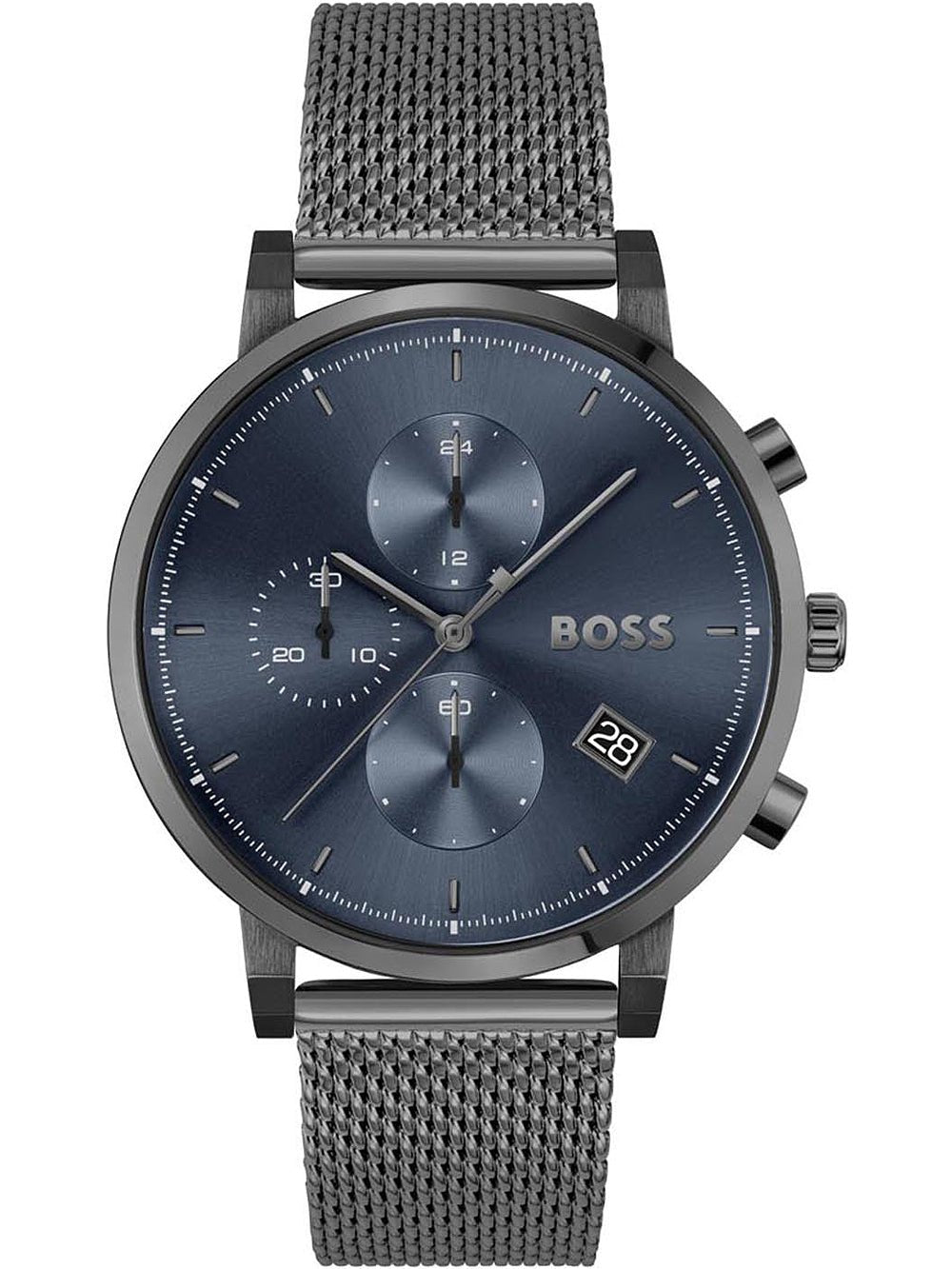  Shop Authentic Hugo Boss Skymaster Chronograph Grey Dial Grey Mesh Bracelet Watch for Men  - 1513934 - Luxxuri