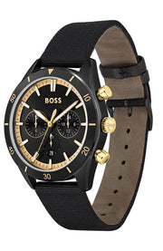  Shop Authentic Hugo Boss Santiago Black Dial Black Nylon Strap Watch for Men - 1513935 - Luxxuri