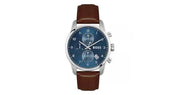 Shop Authentic Hugo Boss Skymaster Blue Dial Brown Leather Strap Watch for Men - 1513940 - Luxxuri