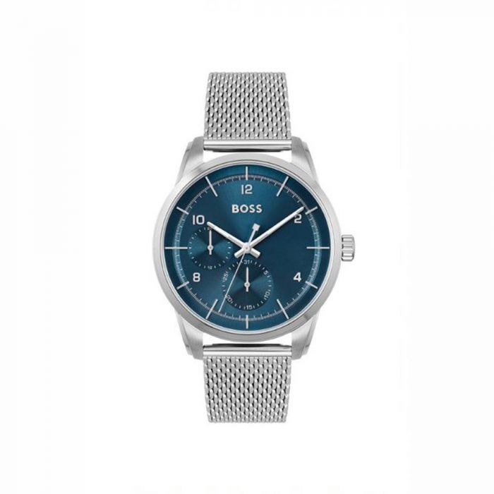  Shop Authentic Hugo Boss Sophio Blue Dial Silver Mesh Bracelet Watch for Men - 1513942 - Luxxuri